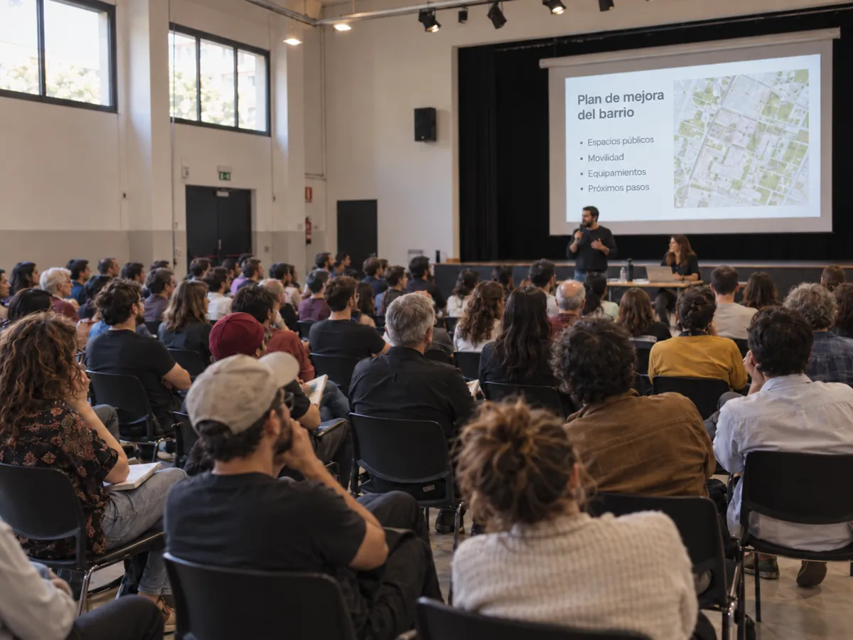 Personas de una asociación reunidas trabajando en una causa común